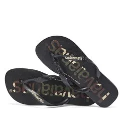 Infradito Havaianas Top Logomania Nero -Vendite Snowboarding 4144264.4058.D