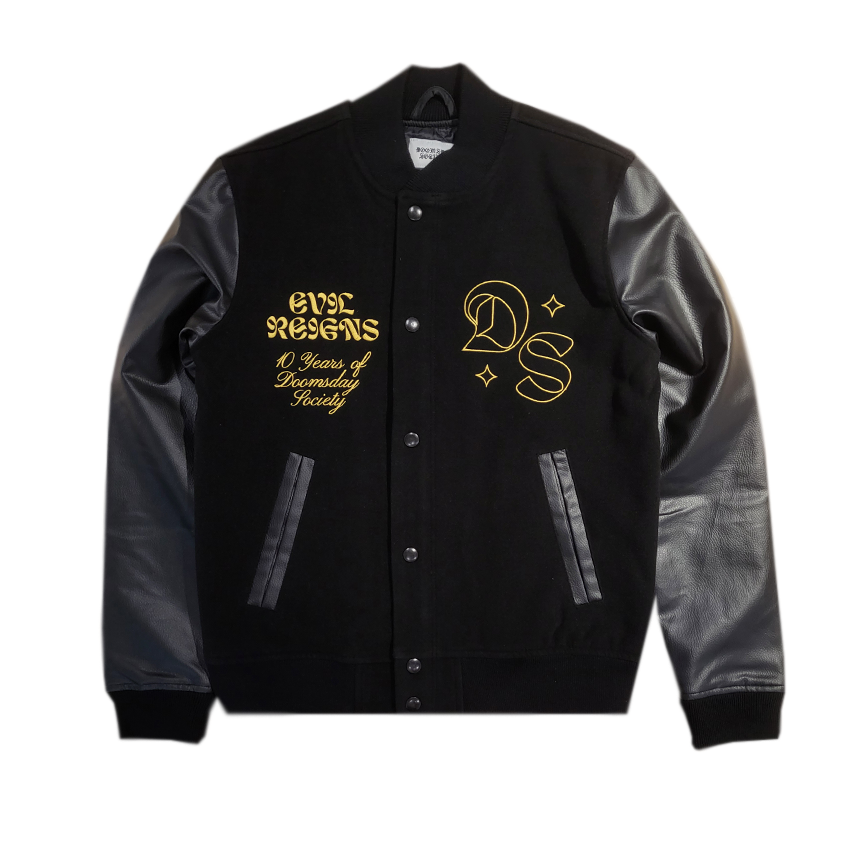 Giacchetto Doomsday Dxsx Varsity Jacket Nero 3 Giacchetto Doomsday Dxsx Varsity Jacket Nero