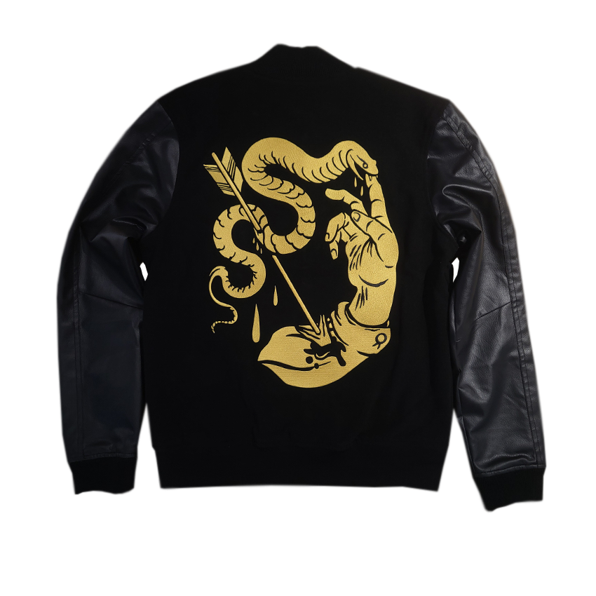 Giacchetto Doomsday Dxsx Varsity Jacket Nero 4 Giacchetto Doomsday Dxsx Varsity Jacket Nero - immagine 2