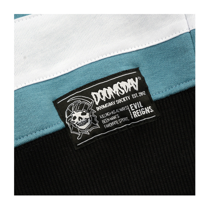 Doomsday Felpa Doomday Trapped Hockey Crewneck Nero Blu 5 Doomsday Felpa Doomday Trapped Hockey Crewneck Nero Blu - immagine 3
