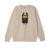 Felpa Obey Bear Icon Crew Beige -Vendite Snowboarding ObeyBearIconCrewOatMilkLiquido