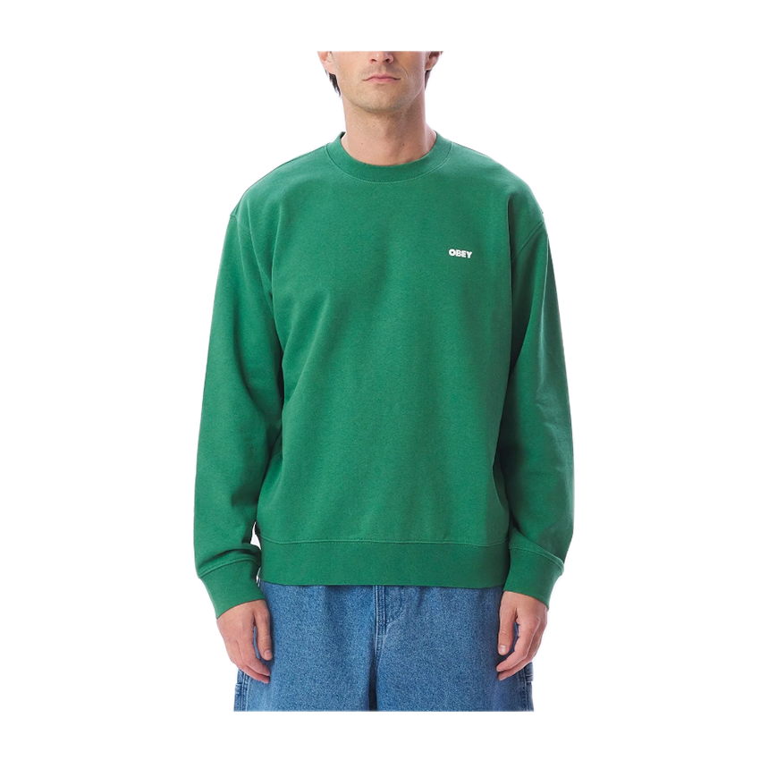 Felpa Obey Bold Crew Verde 3 Felpa Obey Bold Crew Verde