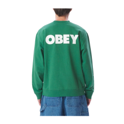 Felpa Obey Bold Crew Verde 5 Felpa Obey Bold Crew Verde -Vendite Snowboarding ObeyBoldCrewPalmLeaf 2