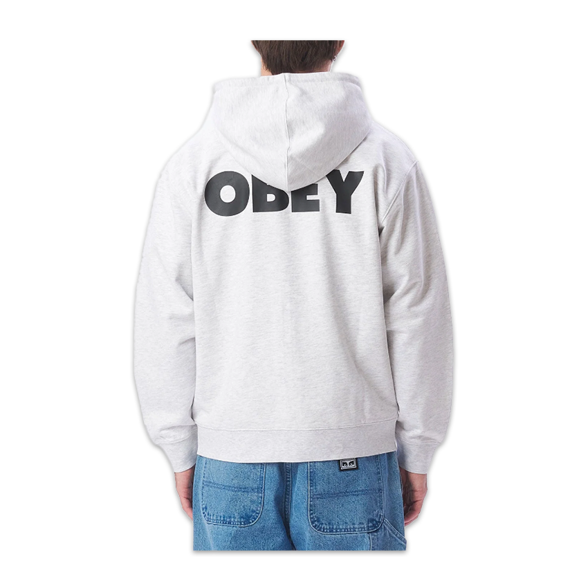 Felpa Obey Bold Zip Hood Grigio 4 Felpa Obey Bold Zip Hood Grigio - immagine 2