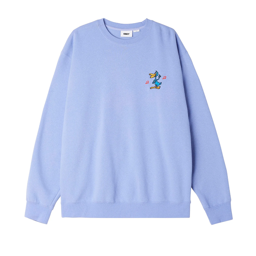 Felpa Obey Disco Duck Crew Viola 3 Felpa Obey Disco Duck Crew Viola