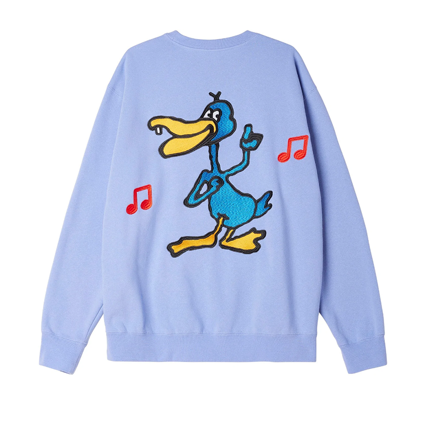 Felpa Obey Disco Duck Crew Viola 4 Felpa Obey Disco Duck Crew Viola - immagine 2