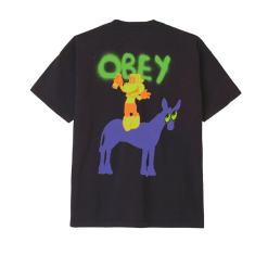T-Shirt Obey Donkey Heavyweight Nero -Vendite Snowboarding ObeyDonkeyHeavyweightTeeOffBlack 2