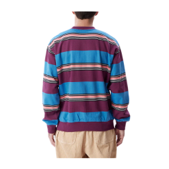 Felpa Obey Ender Stripe Crew Blu -Vendite Snowboarding ObeyEnderStripeCrewBeetrootMulti 4