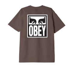 T-Shirt Obey Eyes Icon II Marrone -Vendite Snowboarding ObeyEyesIconIIHeavyweightSilt 2