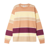T-Shirt Obey Nationale Stripe LS Beige -Vendite Snowboarding ObeyNationaleStripeTeeLSItalianClayMultiLiquido