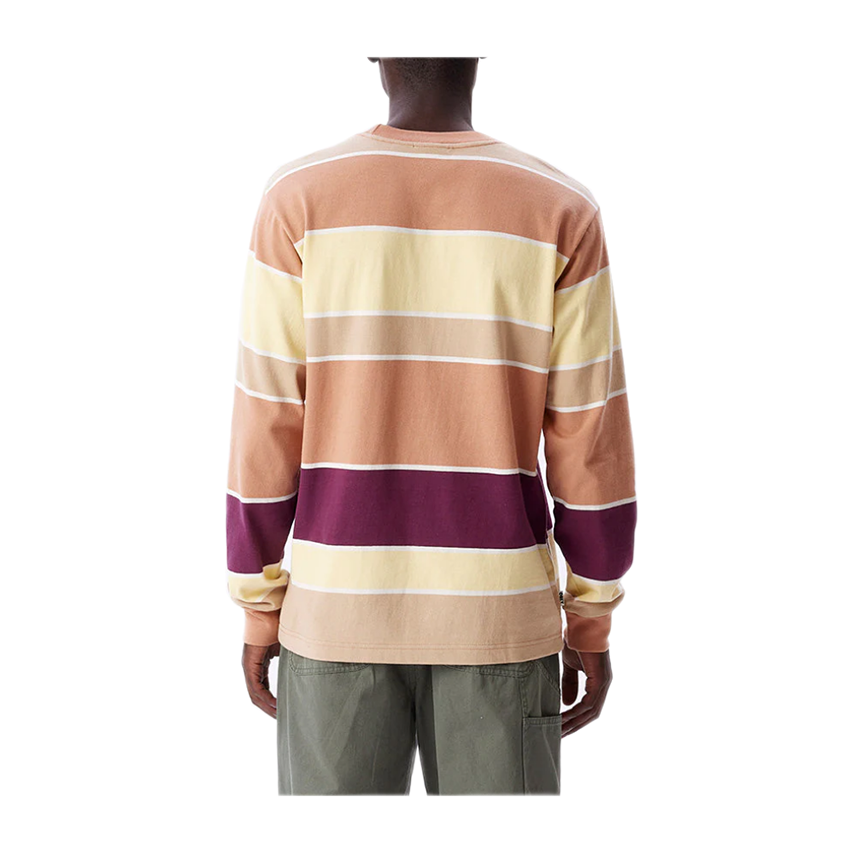 T-Shirt Obey Nationale Stripe LS Beige 6 T-Shirt Obey Nationale Stripe LS Beige - immagine 4