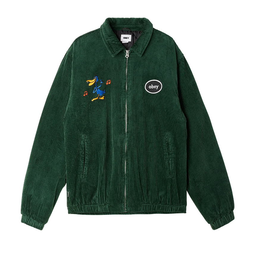 Giacchetto Obey Nomad Corduroy Jacket Verde 3 Giacchetto Obey Nomad Corduroy Jacket Verde