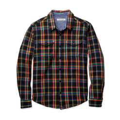 Camicia Outerknow Rainbow Plaid Nero