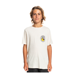 T-Shirt Quiksilver Jr Closed Bubble Bianco