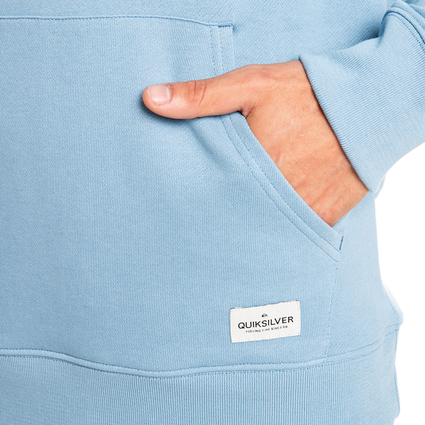 Felpa Quiksilver Essential Hood Ceruleo 5 Felpa Quiksilver Essential Hood Ceruleo - immagine 3