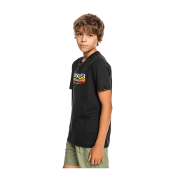 T-Shirt Quiksilver Jr Lined Up Nero -Vendite Snowboarding Quiksilver LinedUpYthTeeBlack 2