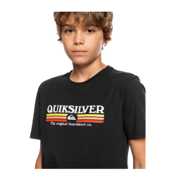 T-Shirt Quiksilver Jr Lined Up Nero -Vendite Snowboarding Quiksilver LinedUpYthTeeBlack 3