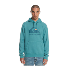 Felpa Quiksilver Big Logo Hood Blu