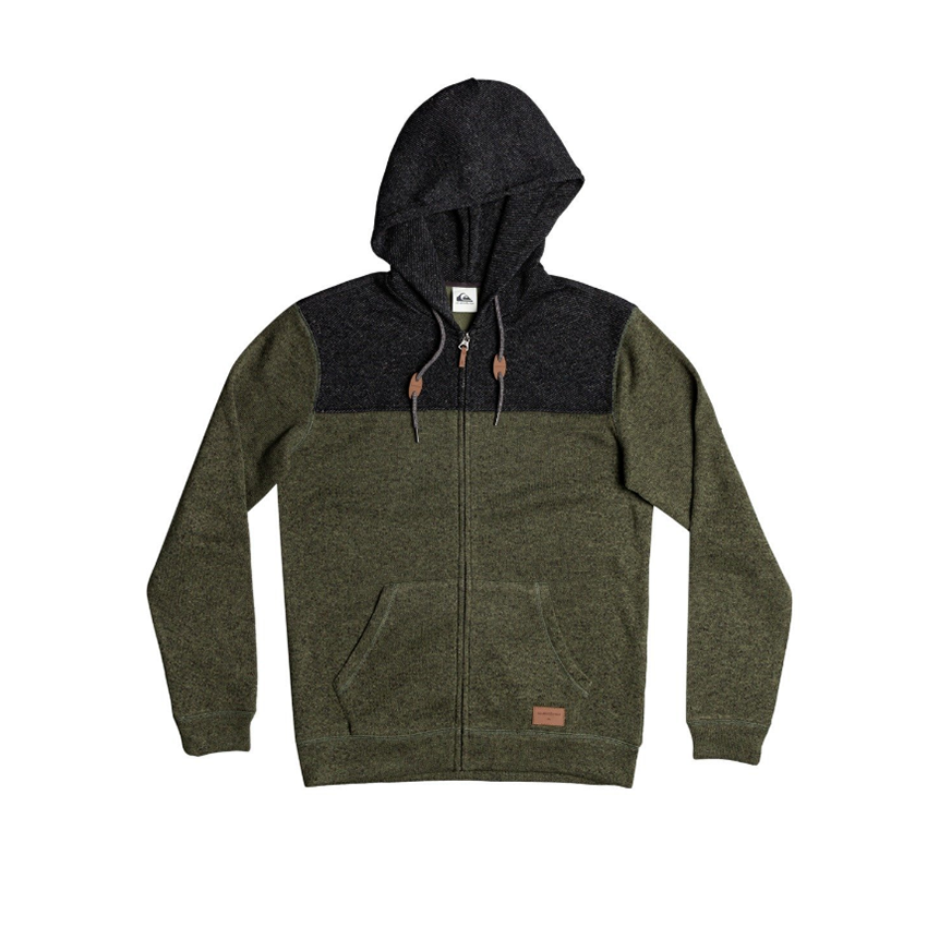 Felpa Quiksilver Keller Block Zip Verde 3 Felpa Quiksilver Keller Block Zip Verde