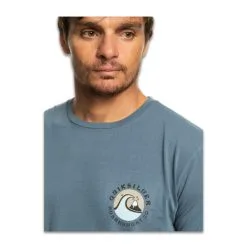 T-Shirt Quiksilver Bubble Stamp Blu -Vendite Snowboarding QuiksilverT ShirtBubbleStampBeringSea 3