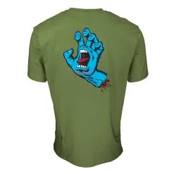 T-Shirt Santa Cruz Screaming Hand Verde -Vendite Snowboarding SCAFA21SSTEEScreamingHandChestDillGreenBACK