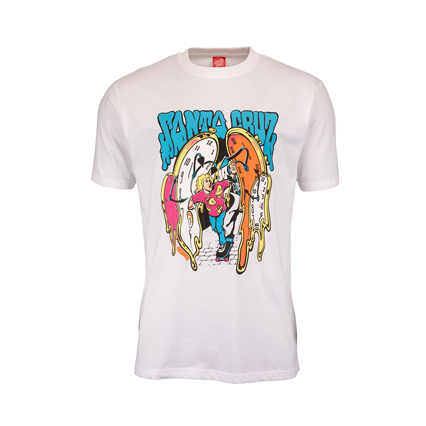 T-Shirt Santa Cruz Grabke Melting Clocks Bianco 3 T-Shirt Santa Cruz Grabke Melting Clocks Bianco