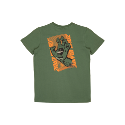 T-Shirt Santa Cruz Junior Split Strip Verde -Vendite Snowboarding SantaCruz YouthSplitStripHandTeeVintageIvy 2