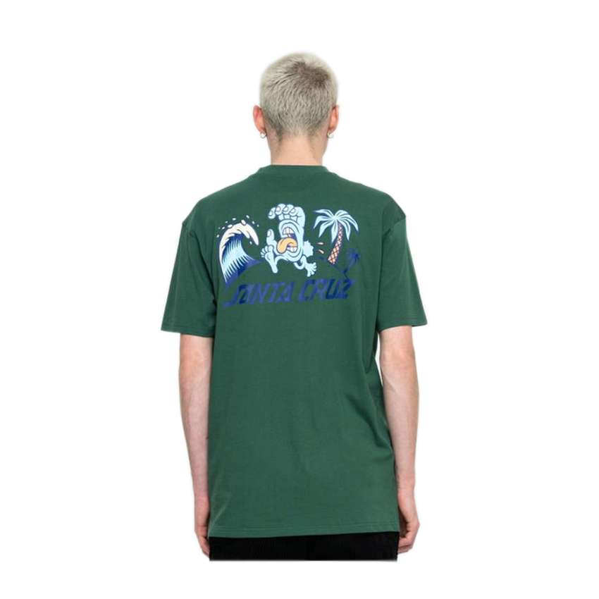 T-Shirt Santa Cruz Beach Bum Hand Scene Verde 4 T-Shirt Santa Cruz Beach Bum Hand Scene Verde - immagine 2