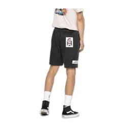 Bermuda Santa Cruz Moon Shorts Nero -Vendite Snowboarding SantaCruzSeeingMoonDotShortBlackWashedDenim 3