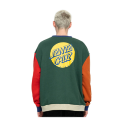 Felpa Santa Cruz Shadowless Dot Crew Verde 7 Felpa Santa Cruz Shadowless Dot Crew Verde -Vendite Snowboarding SantaCruzShadowlessDotCrewCedarMulti 2