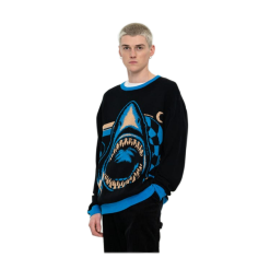 Maglione Santa Cruz Shark Trip Knit Crew Multi -Vendite Snowboarding SantaCruzSharkTripKnitCrewBlack 4