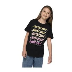 T-Shirt Santa Cruz Bambino Grid Stacked Nero -Vendite Snowboarding SantaCruzYouthGridStackedTeeBlack 3
