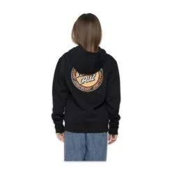 Felpa Santa Cruz Bambino Outer Ringed Nero -Vendite Snowboarding SantaCruzYouthOuterRingedDotHoodBlack 3