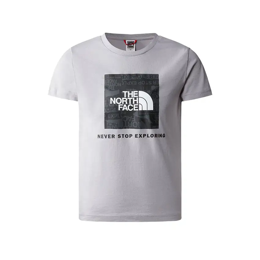 T-Shirt The North Face Bambino Redbox Grigio 3 T-Shirt The North Face Bambino Redbox Grigio
