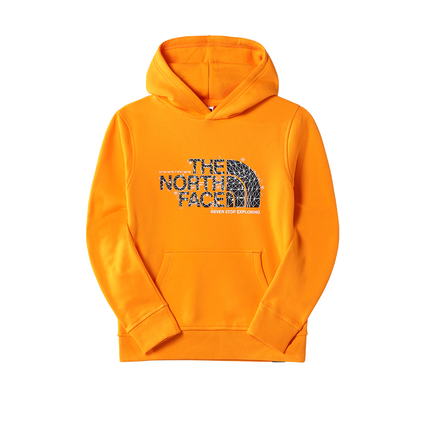 Felpa The North Face Jr Drew Peak Hood Arancione 3 Felpa The North Face Jr Drew Peak Hood Arancione