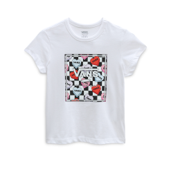T-Shirt Vans Bambina Box Candy Heart Bianco