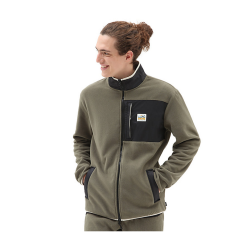 Pile Vans Felpa Mt Full Zip Verde -Vendite Snowboarding VansFullZipGrapeLeaf Black 3