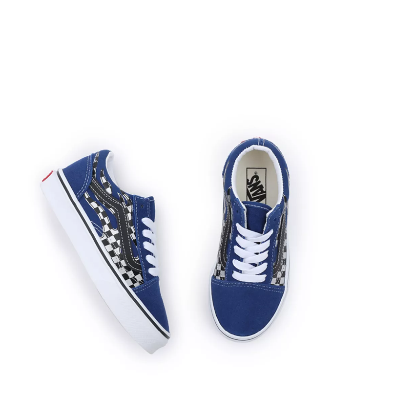 Sneakers Vans Old Skool Junior Check-Blu 4 Sneakers Vans Old Skool Junior Check-Blu - immagine 2