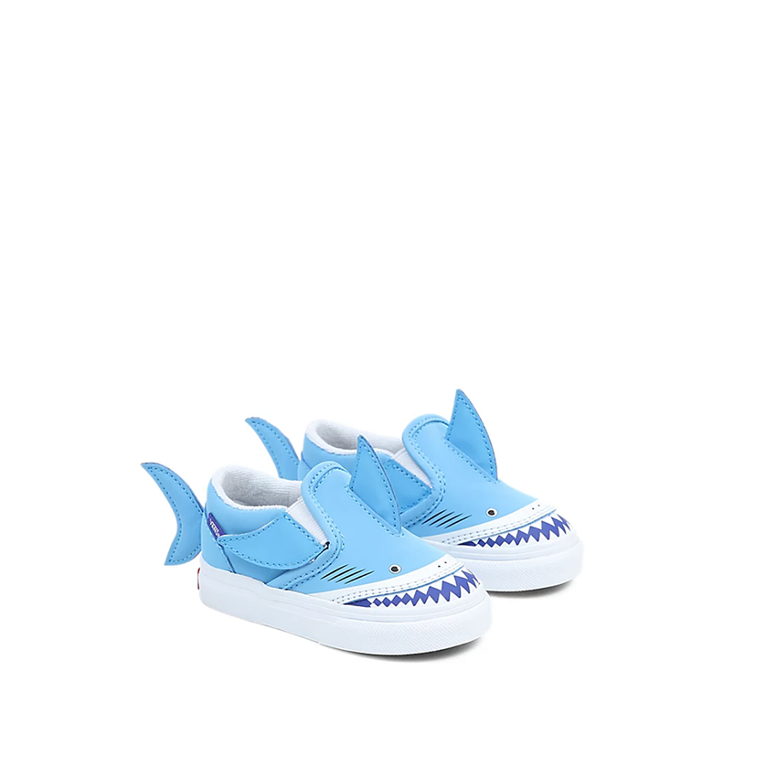 Sneakers Vans Slip-On Junior Shark Celeste 5 Sneakers Vans Slip-On Junior Shark Celeste - immagine 3