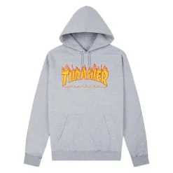 Felpa Thrasher Flame Grigio